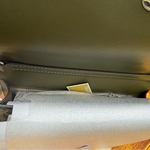 Michael Kors Monogram Olive Green crossbody Bag - Picture 3 of 6